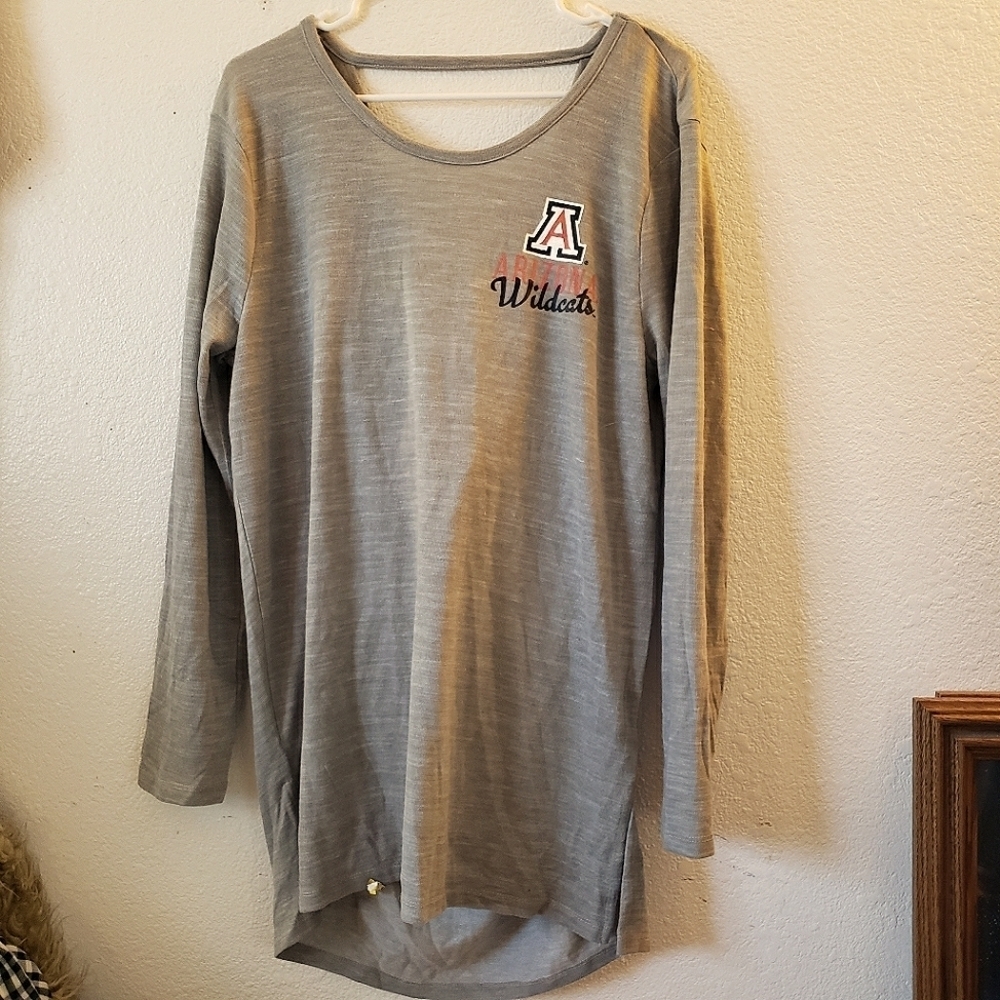 Rivalry Threads Arizona Wildcats Long Sleeve Open Draped Back Tunic Size M